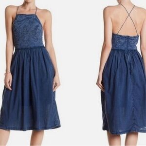 Lucky Brand Blue Midi Dress